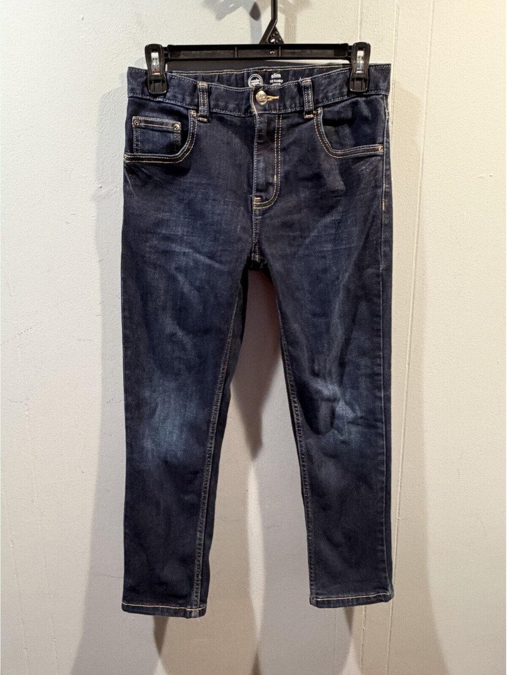 Youth Boys Wonder Nation Slim Jean Size 10 Husky Blue